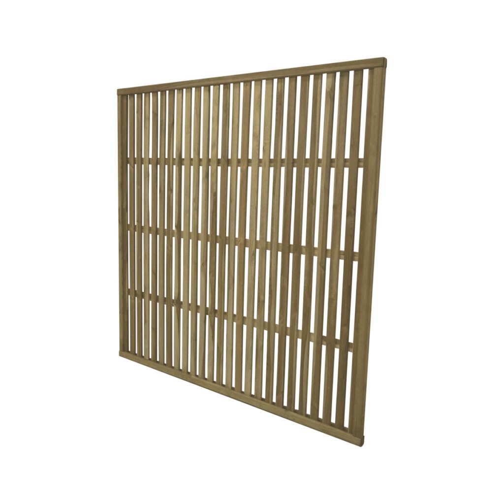 Forest Garden 1.8m x 1.8m Pressure Treated Vertical Slatted Screen – Pack of 4 5013053191996 2